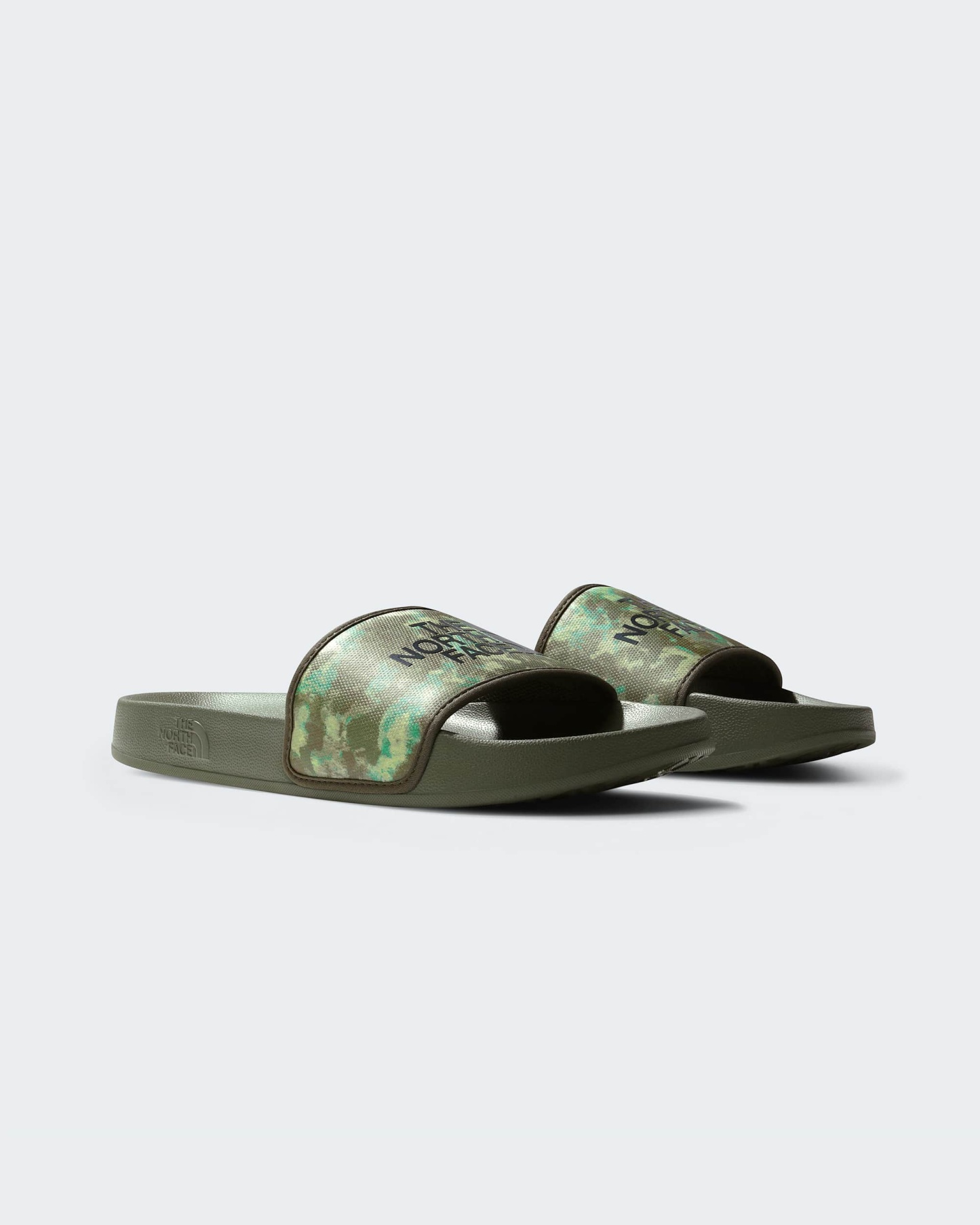Base Camp Slides III Schlappen für Herren – Military Olive Stippled Camo Print-TNF Black