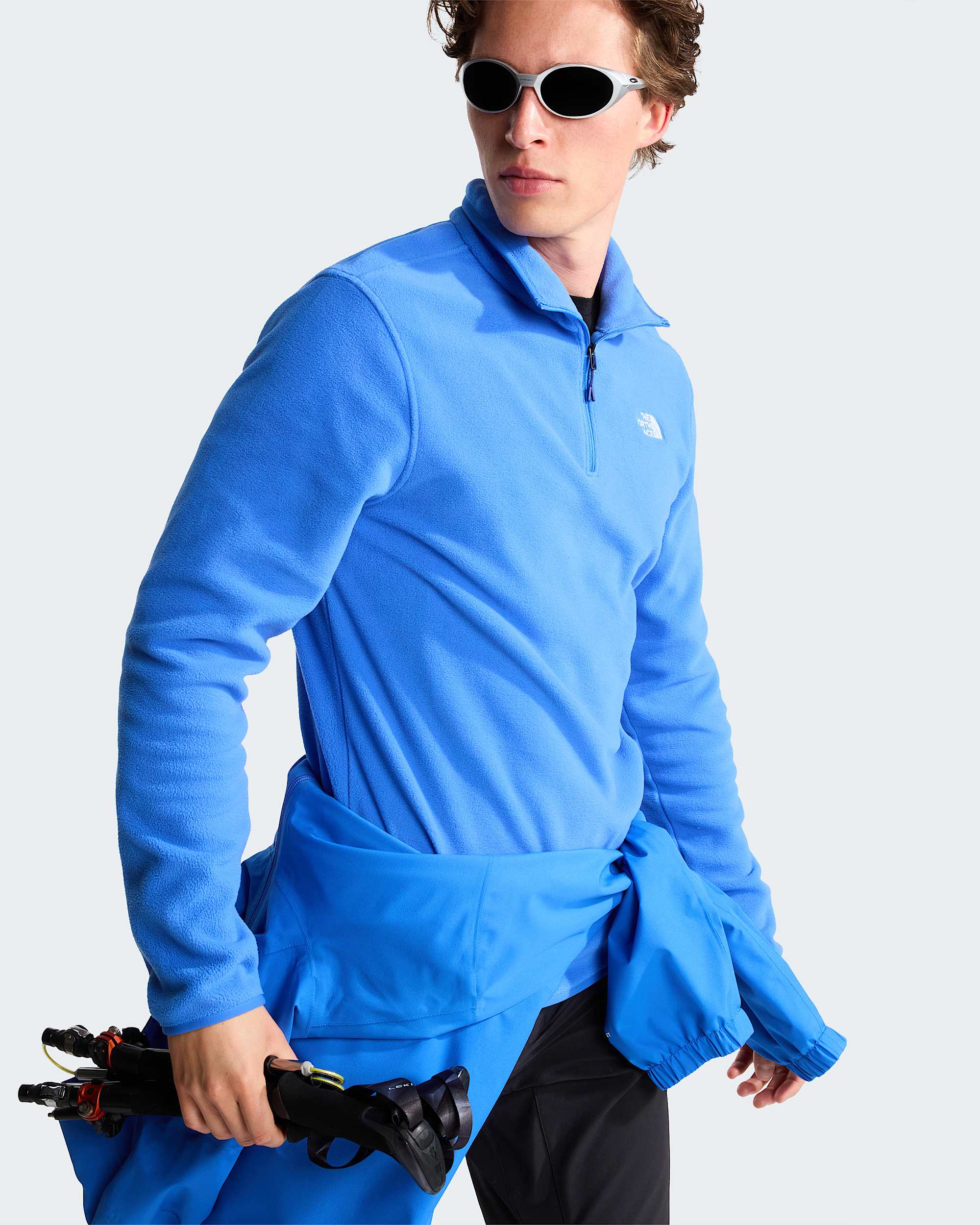 Glacier Fleece mit 1/4-langem RV für Herren – Active Blue
