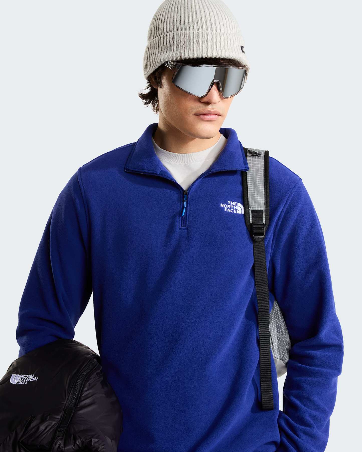 Glacier Fleece mit 1/4-langem RV für Herren – Bold Blue