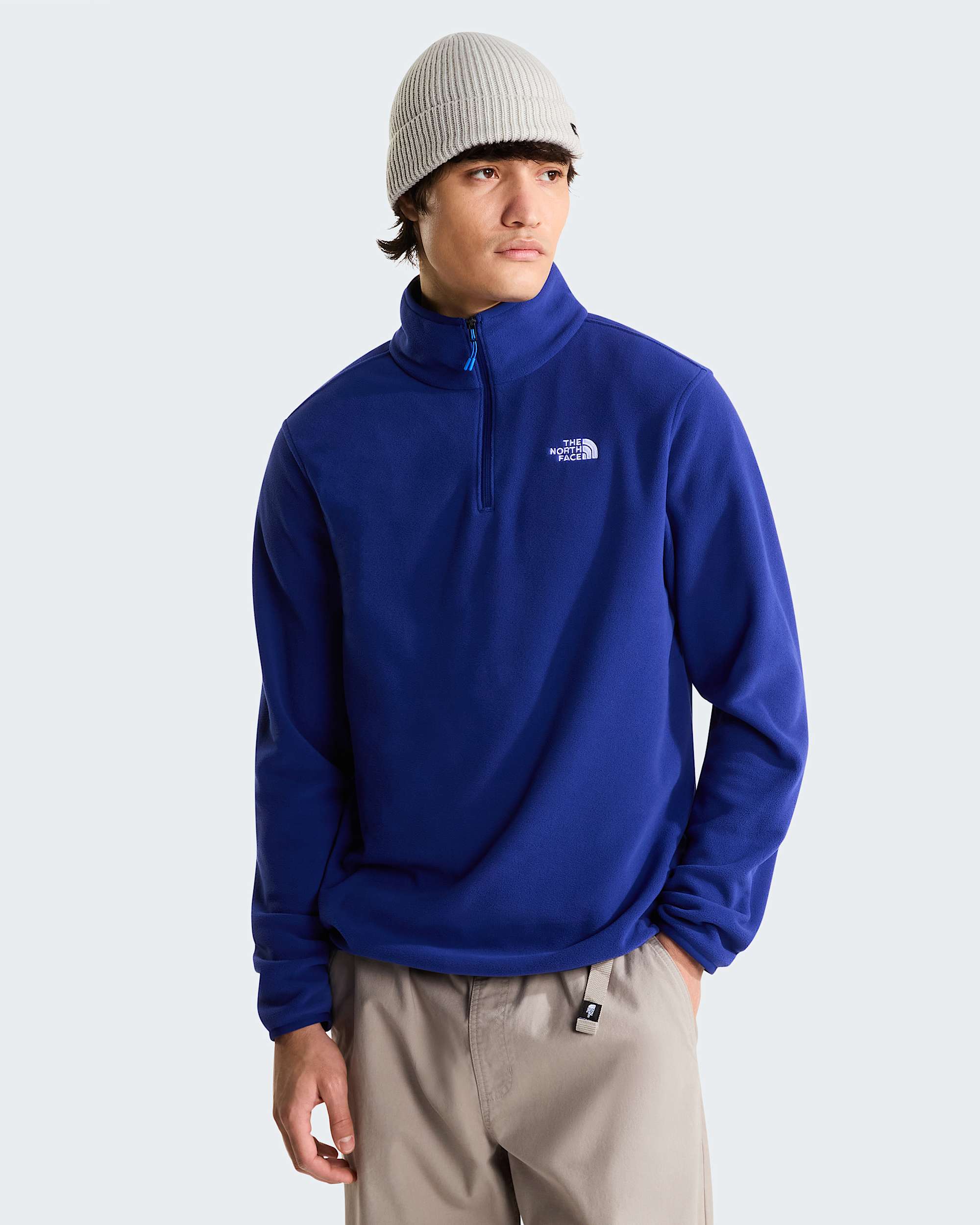 Glacier Fleece mit 1/4-langem RV für Herren – Bold Blue
