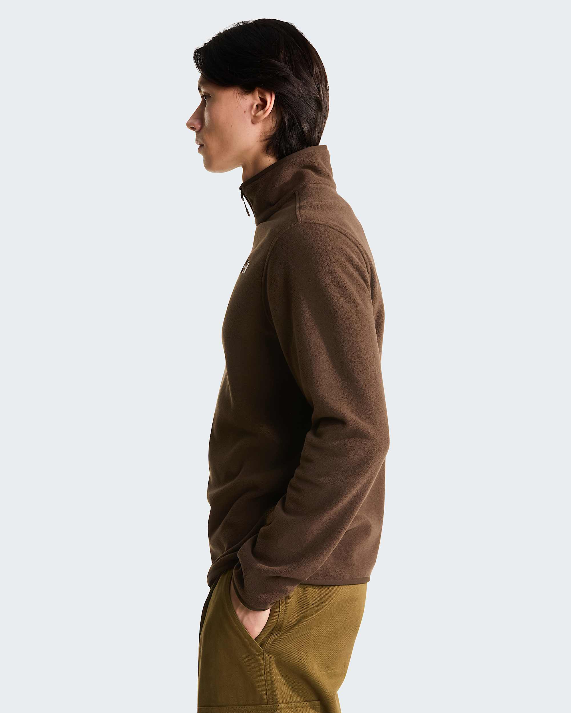 Glacier Fleece mit 1/4-langem RV für Herren – Dark Chestnut
