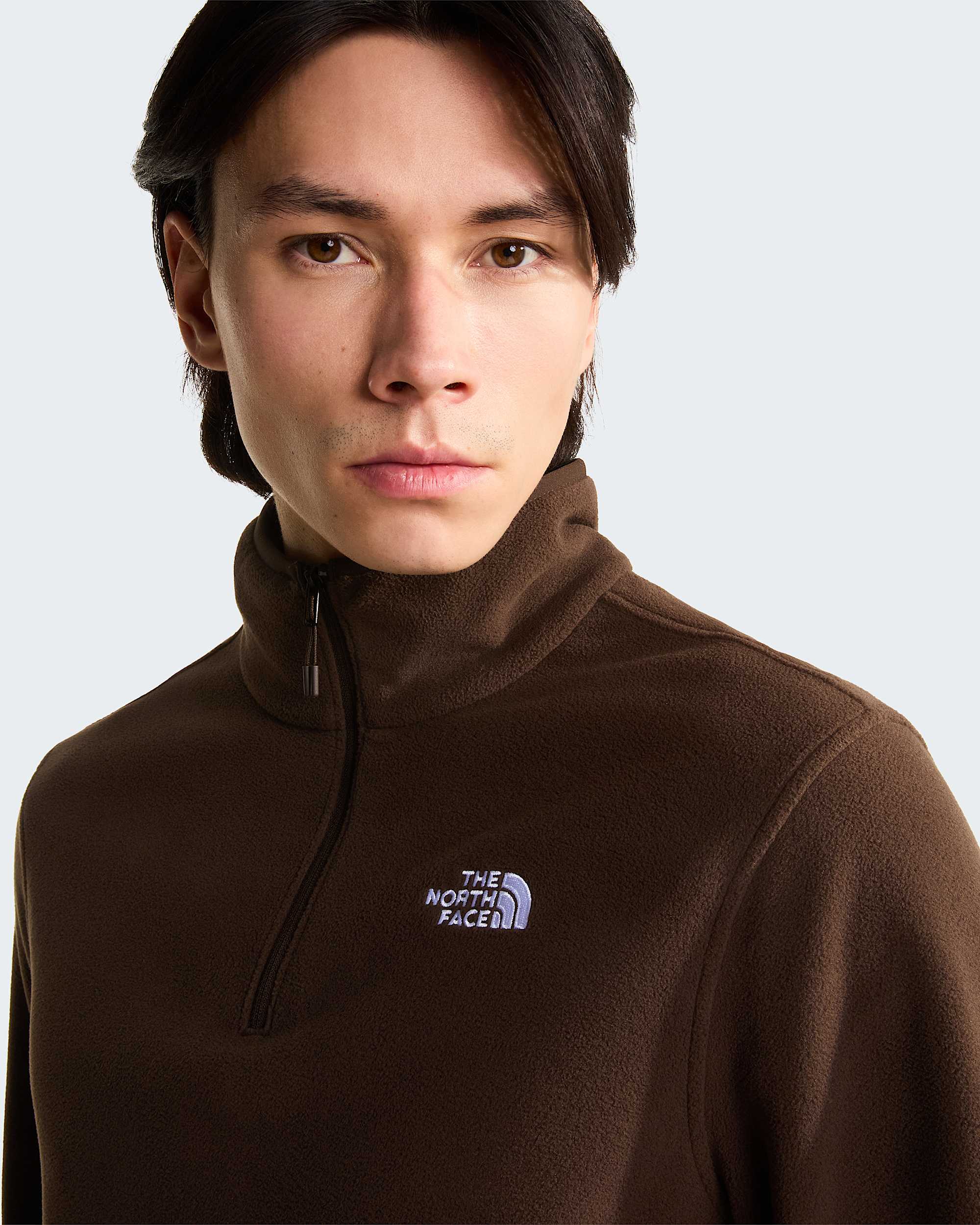 Glacier Fleece mit 1/4-langem RV für Herren – Dark Chestnut