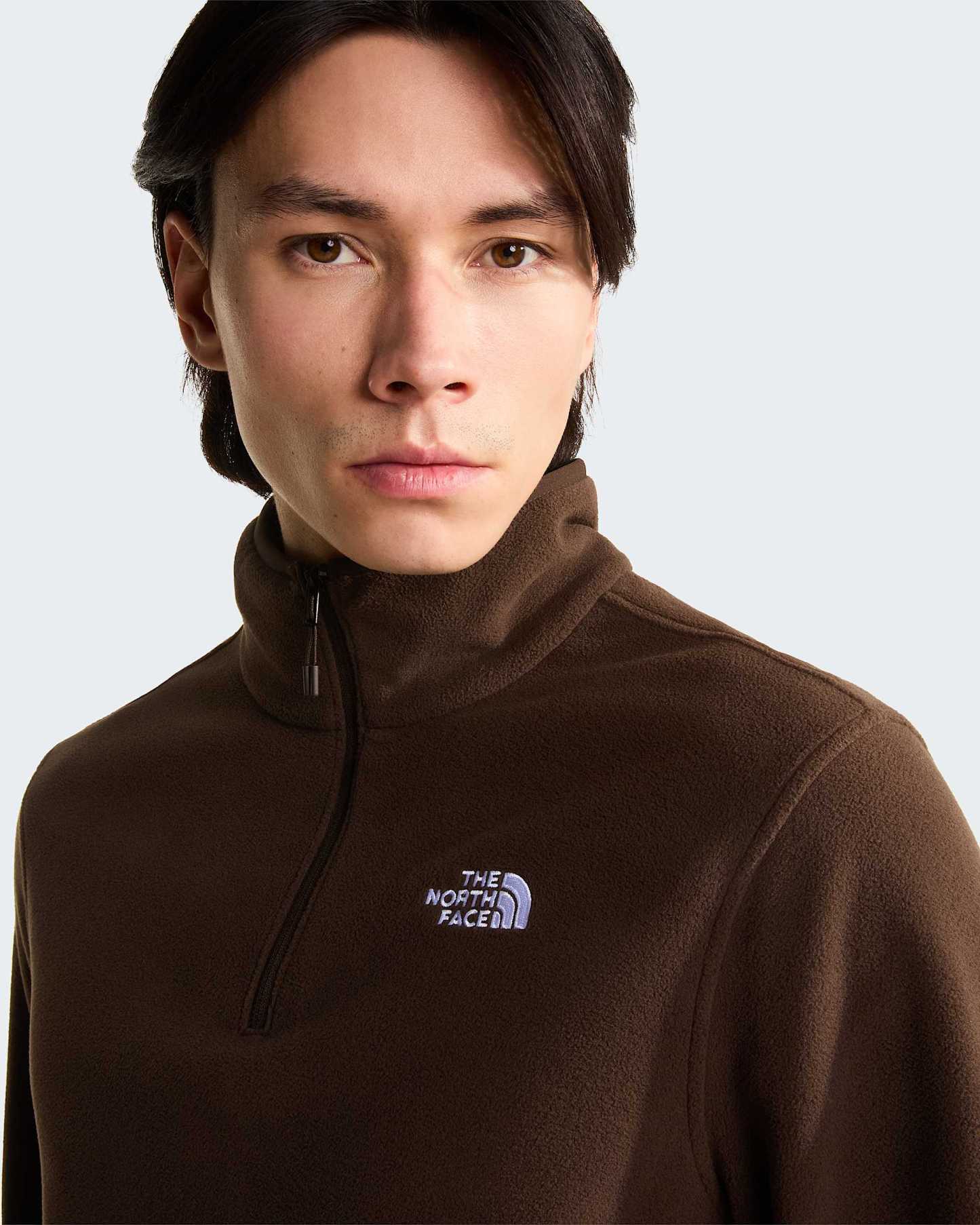 Glacier Fleece mit 1/4-langem RV für Herren – Dark Chestnut