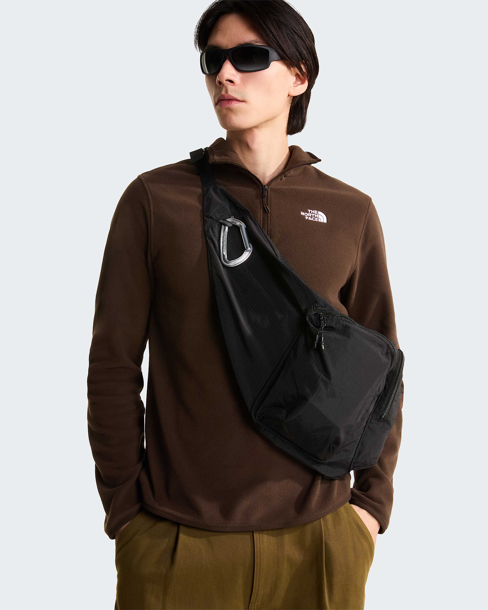 Glacier Fleece mit 1/4-langem RV für Herren – Dark Chestnut