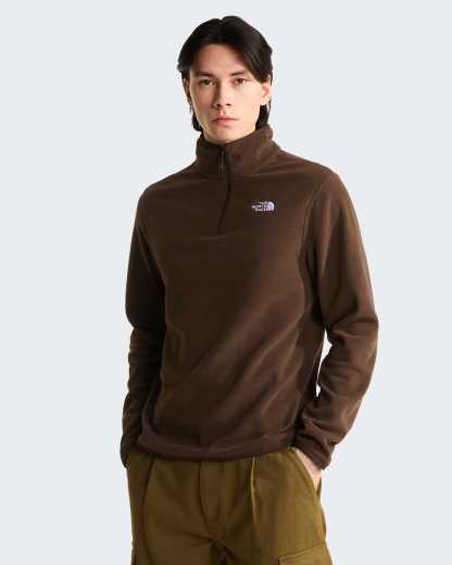 Glacier Fleece mit 1/4-langem RV für Herren – Dark Chestnut