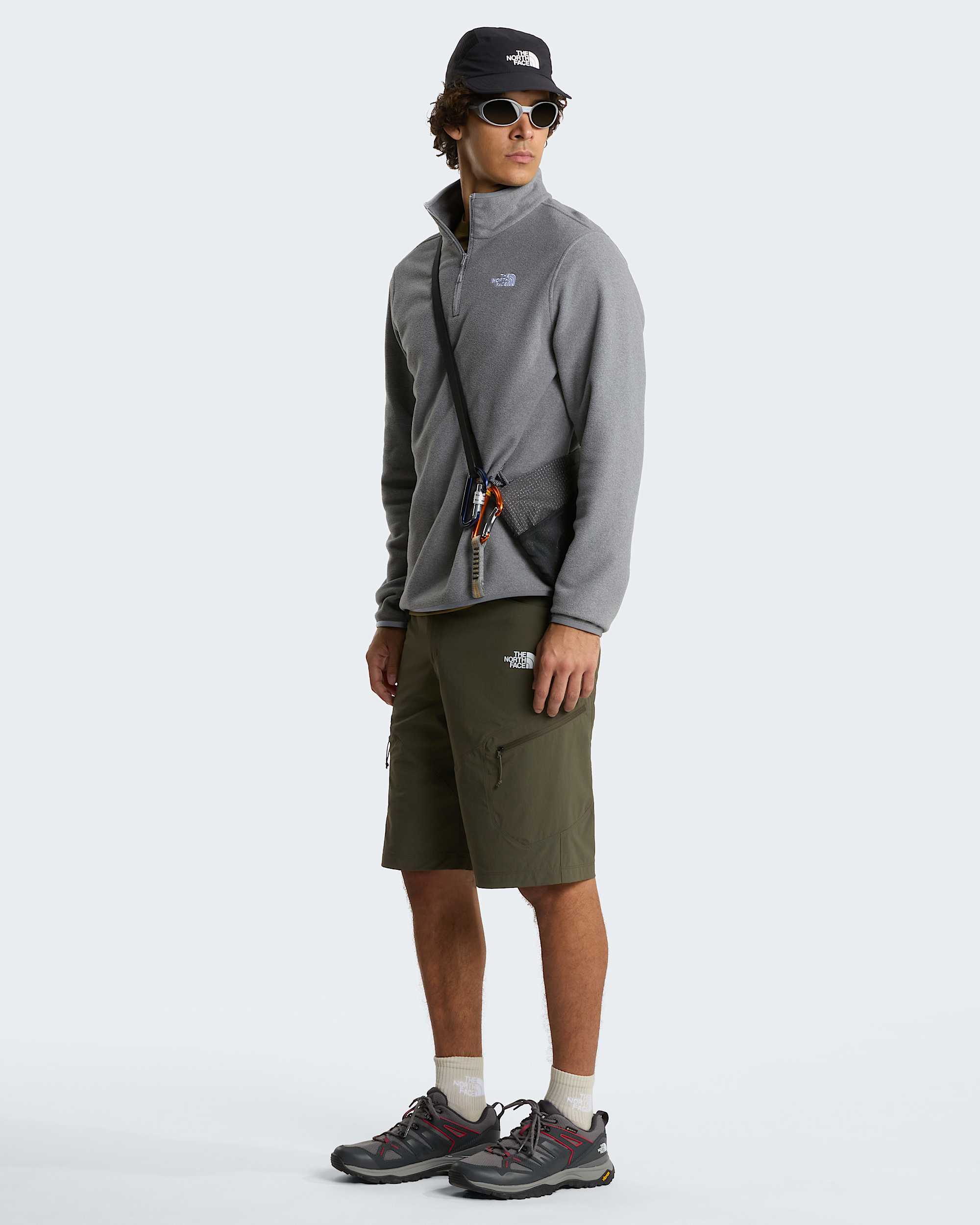 Glacier Fleece mit 1/4-langem RV für Herren – TNF Mid Grey Heather
