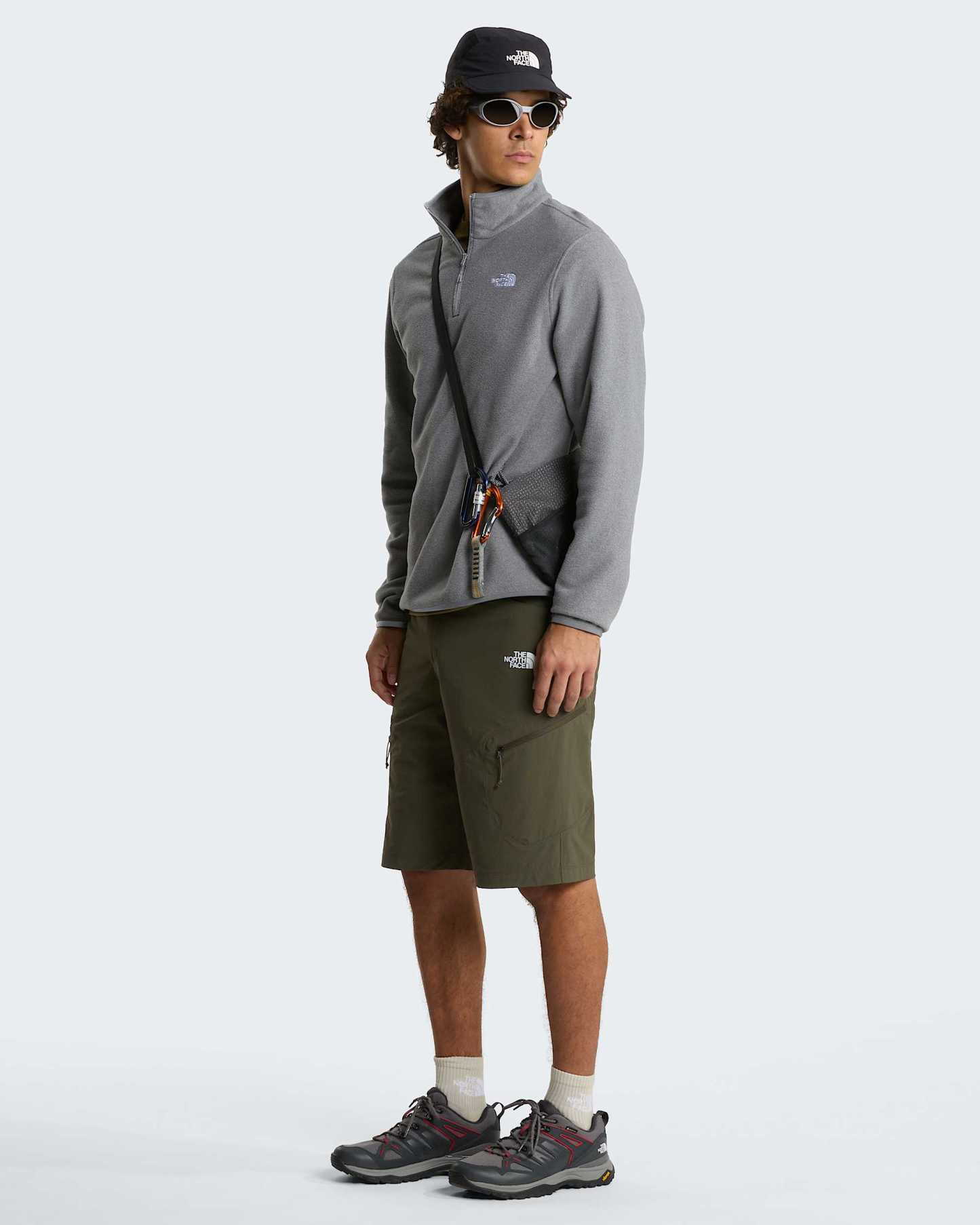 Glacier Fleece mit 1/4-langem RV für Herren – TNF Mid Grey Heather