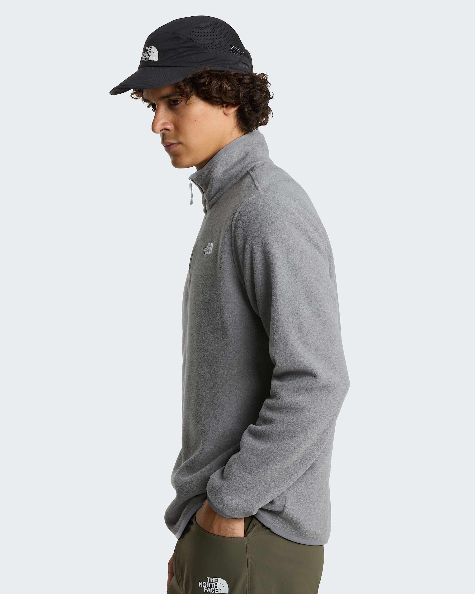 Glacier Fleece mit 1/4-langem RV für Herren – TNF Mid Grey Heather