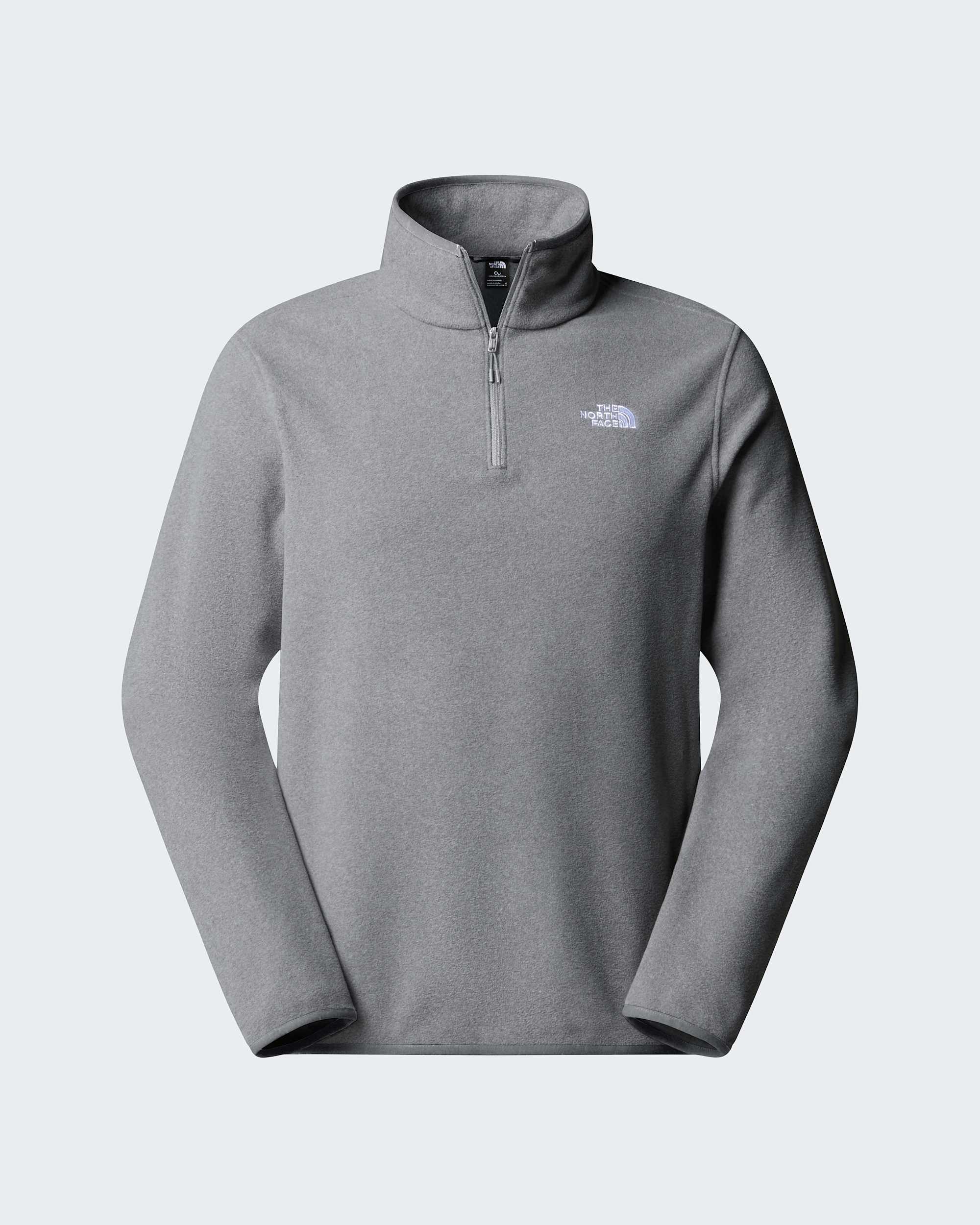 Glacier Fleece mit 1/4-langem RV für Herren – TNF Mid Grey Heather