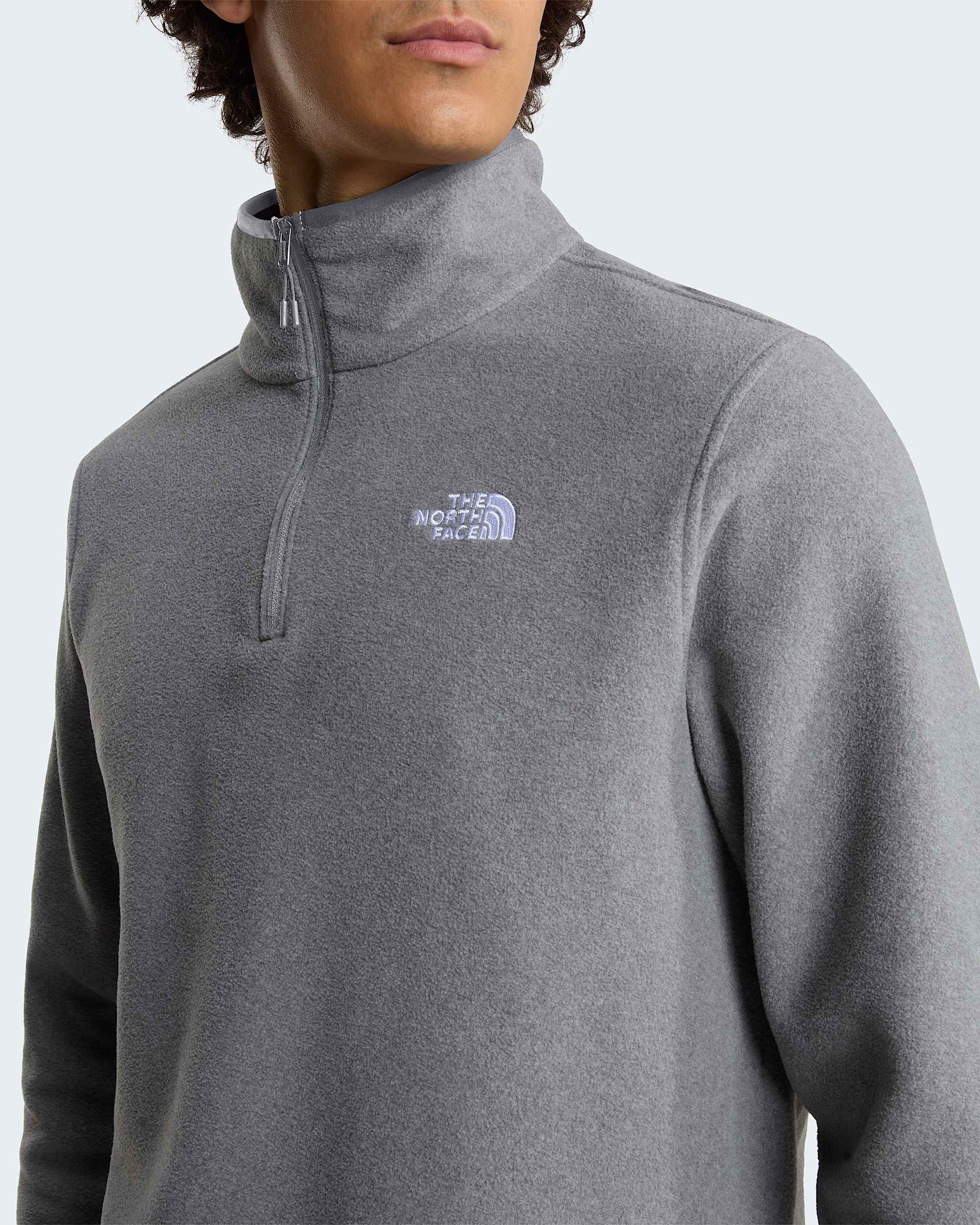 Glacier Fleece mit 1/4-langem RV für Herren – TNF Mid Grey Heather