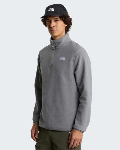 Glacier Fleece mit 1/4-langem RV für Herren – TNF Mid Grey Heather