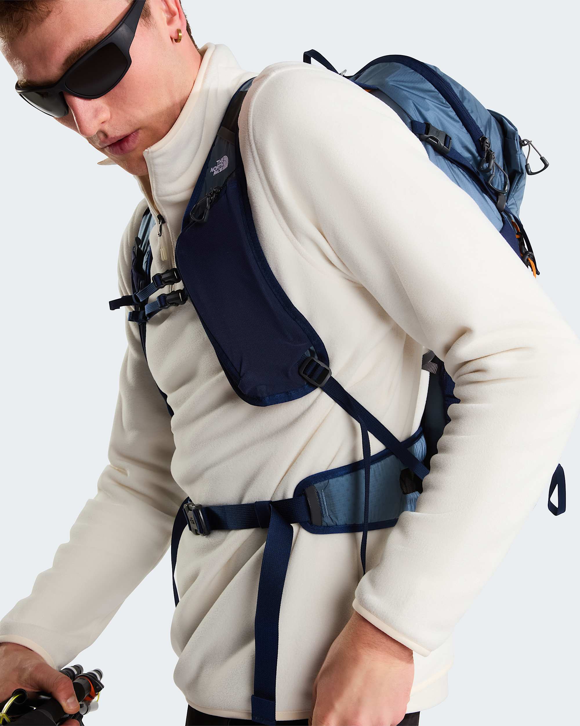 Glacier Fleece mit 1/4-langem RV für Herren – White Dune