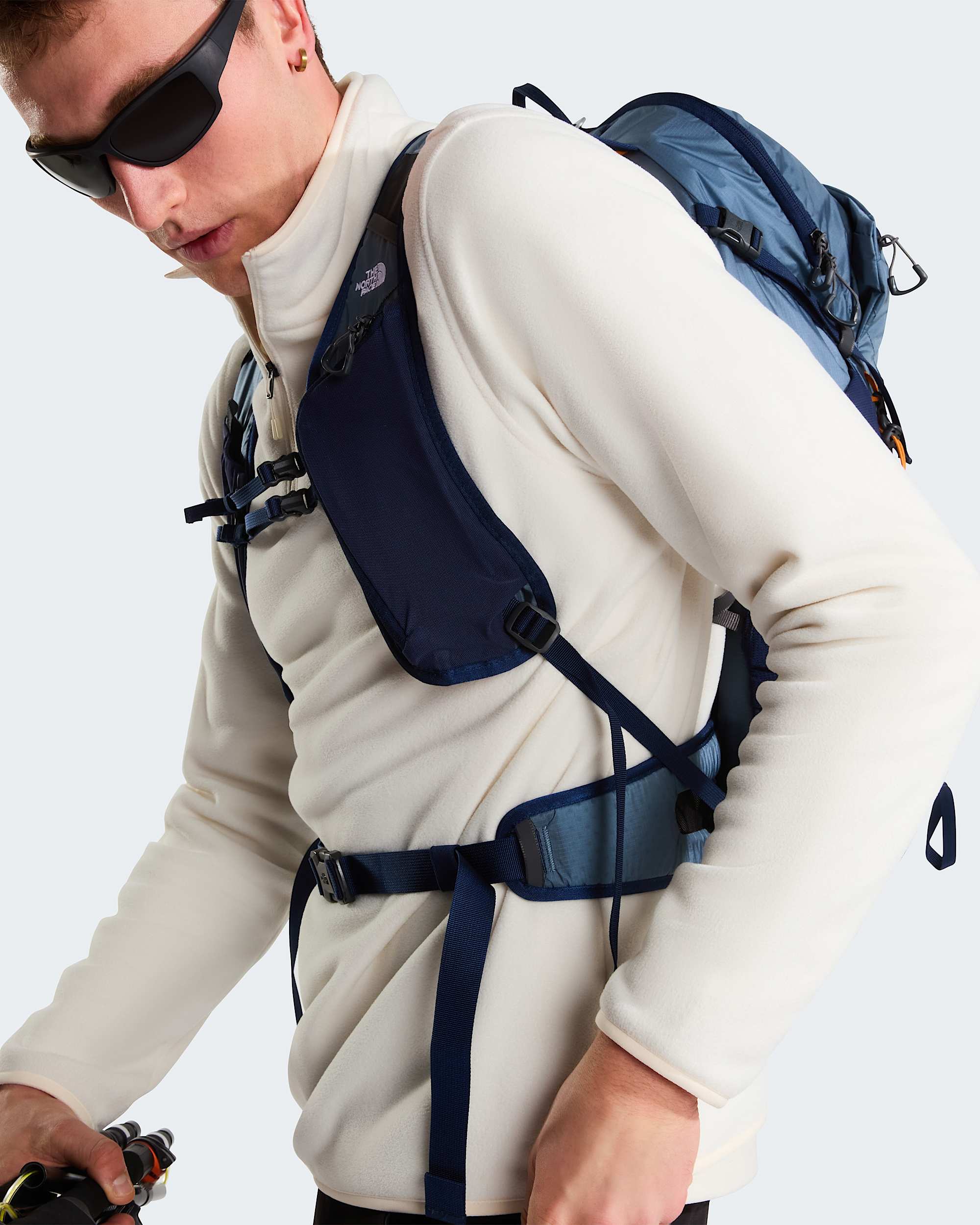 Glacier Fleece mit 1/4-langem RV für Herren – White Dune