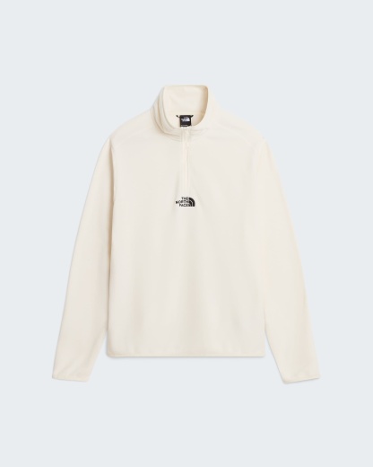 Glacier Fleece mit 1/4-langem RV für Herren – White Dune