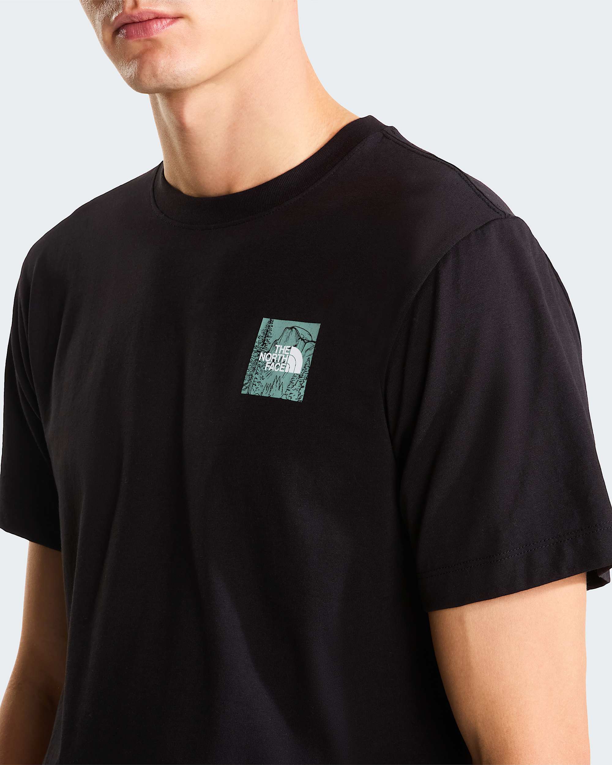 Monte normal geschnittenes T-Shirt mit Grafik für Herren – TNF Black