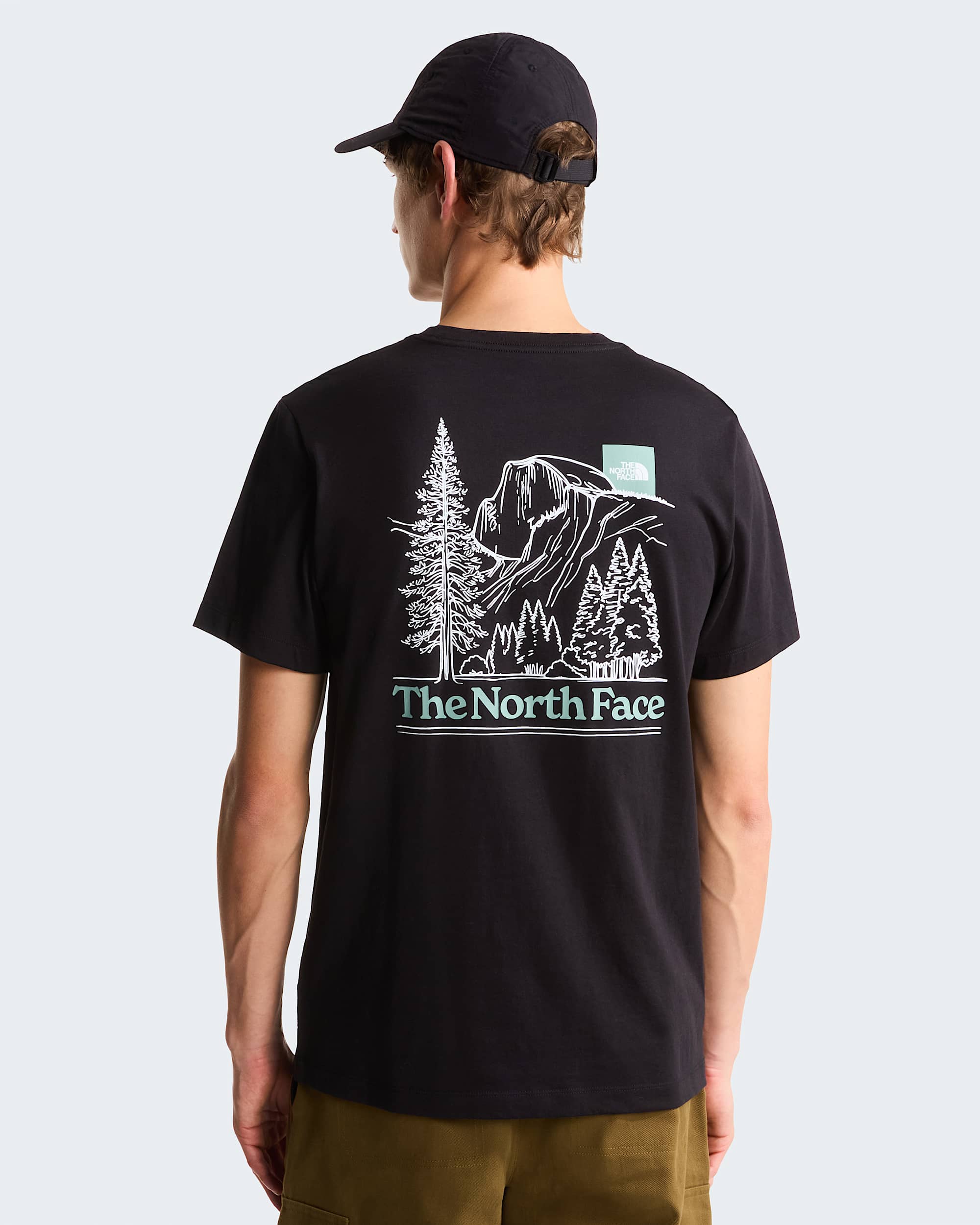 Monte normal geschnittenes T-Shirt mit Grafik für Herren – TNF Black