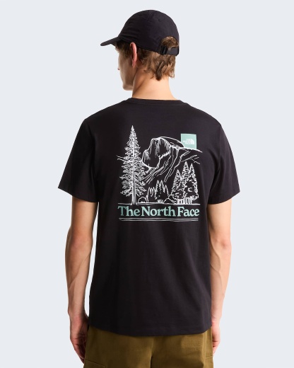 Monte normal geschnittenes T-Shirt mit Grafik für Herren – TNF Black