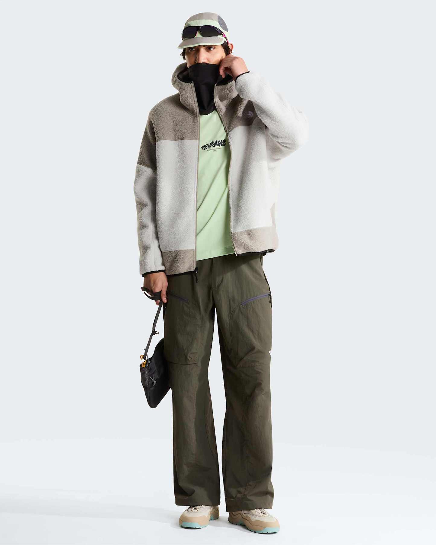 NSE Mask Fleecejacke für Herren – Cumulus Cloud-Stone Slab