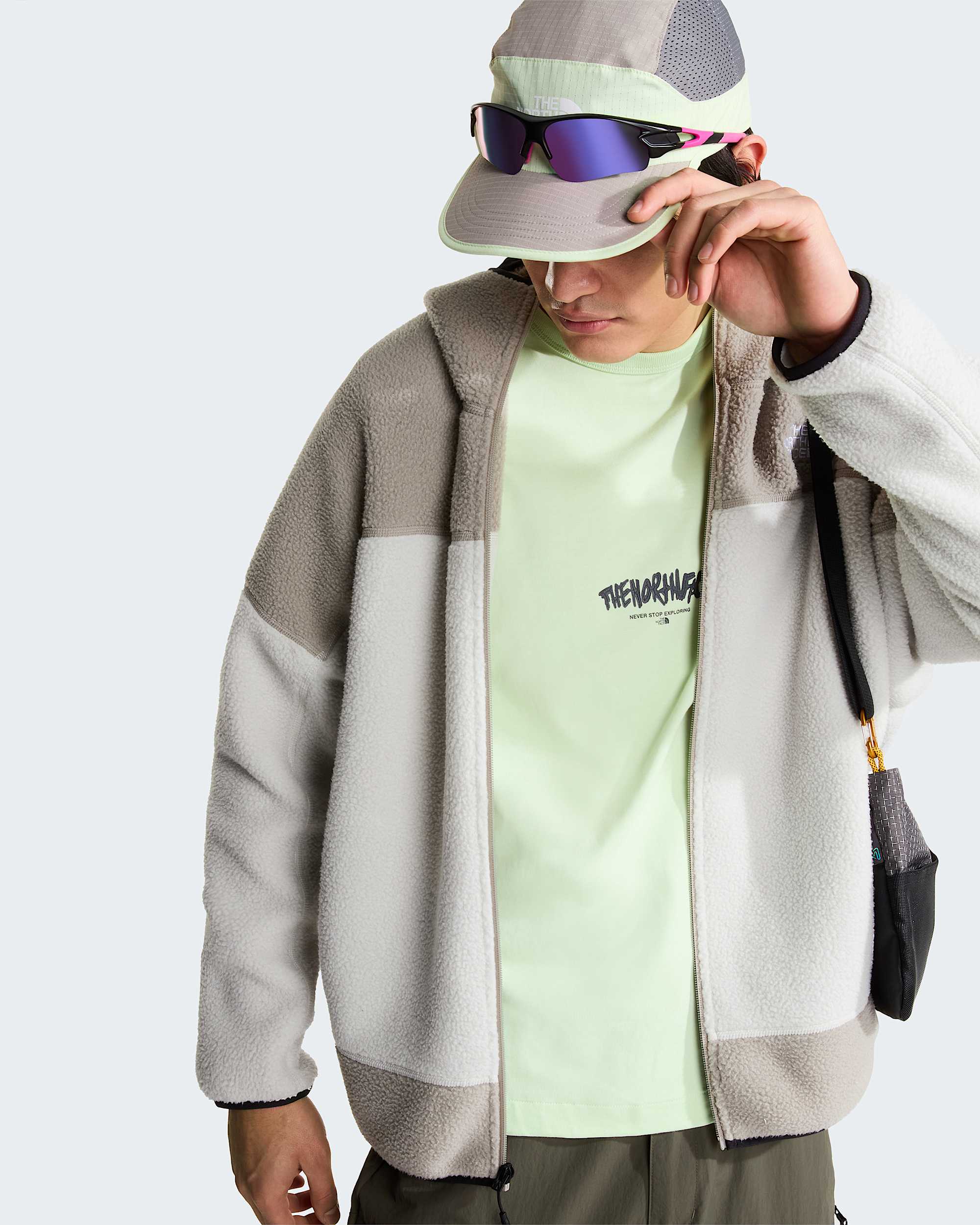 NSE Mask Fleecejacke für Herren – Cumulus Cloud-Stone Slab