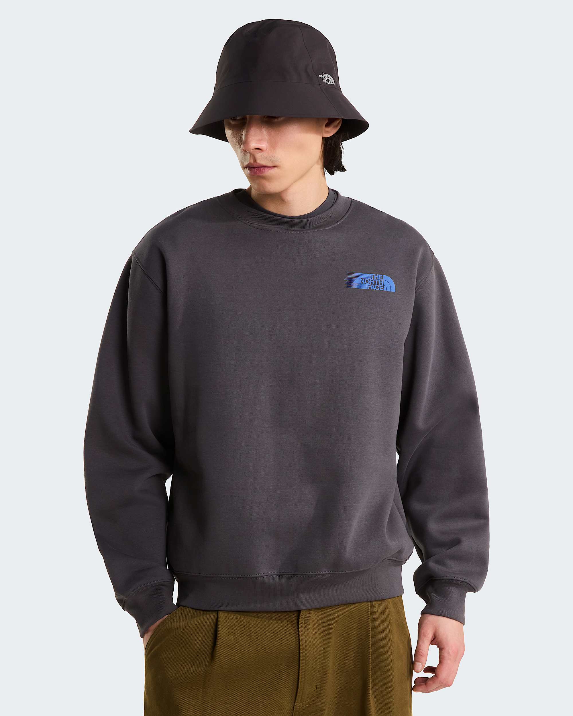 Retro Trail Graphic Sweatshirt in Relaxed Fit Herren – Anthracite Grey