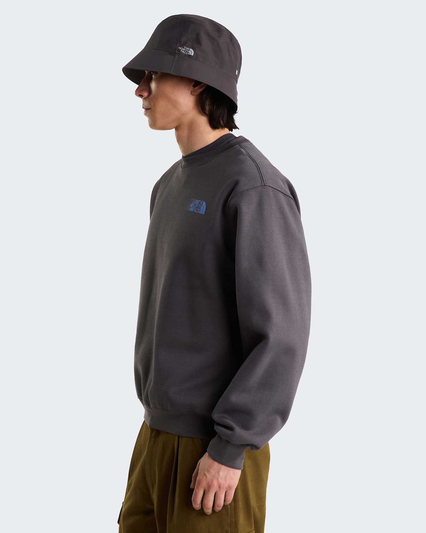 Retro Trail Graphic Sweatshirt in Relaxed Fit Herren – Anthracite Grey