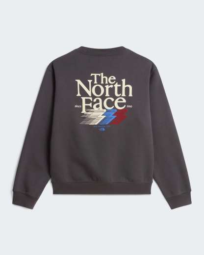 Retro Trail Graphic Sweatshirt in Relaxed Fit Herren – Anthracite Grey