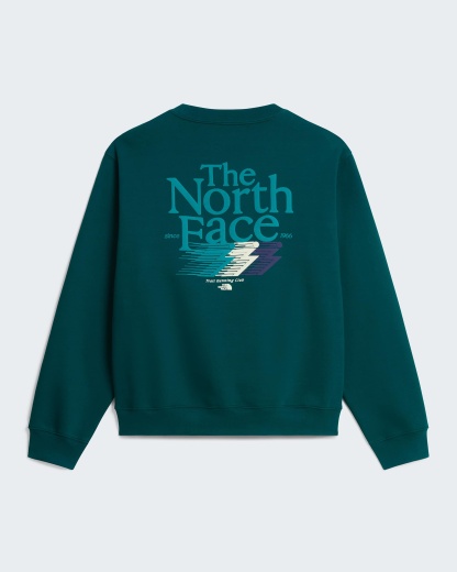 Retro Trail Graphic Sweatshirt in Relaxed Fit Herren – Pacific Teal