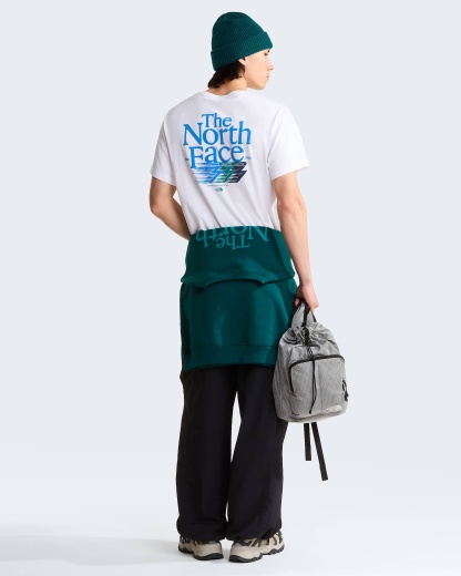 Retro Trail Graphic T-Shirt in Relaxed Fit Herren – TNF White