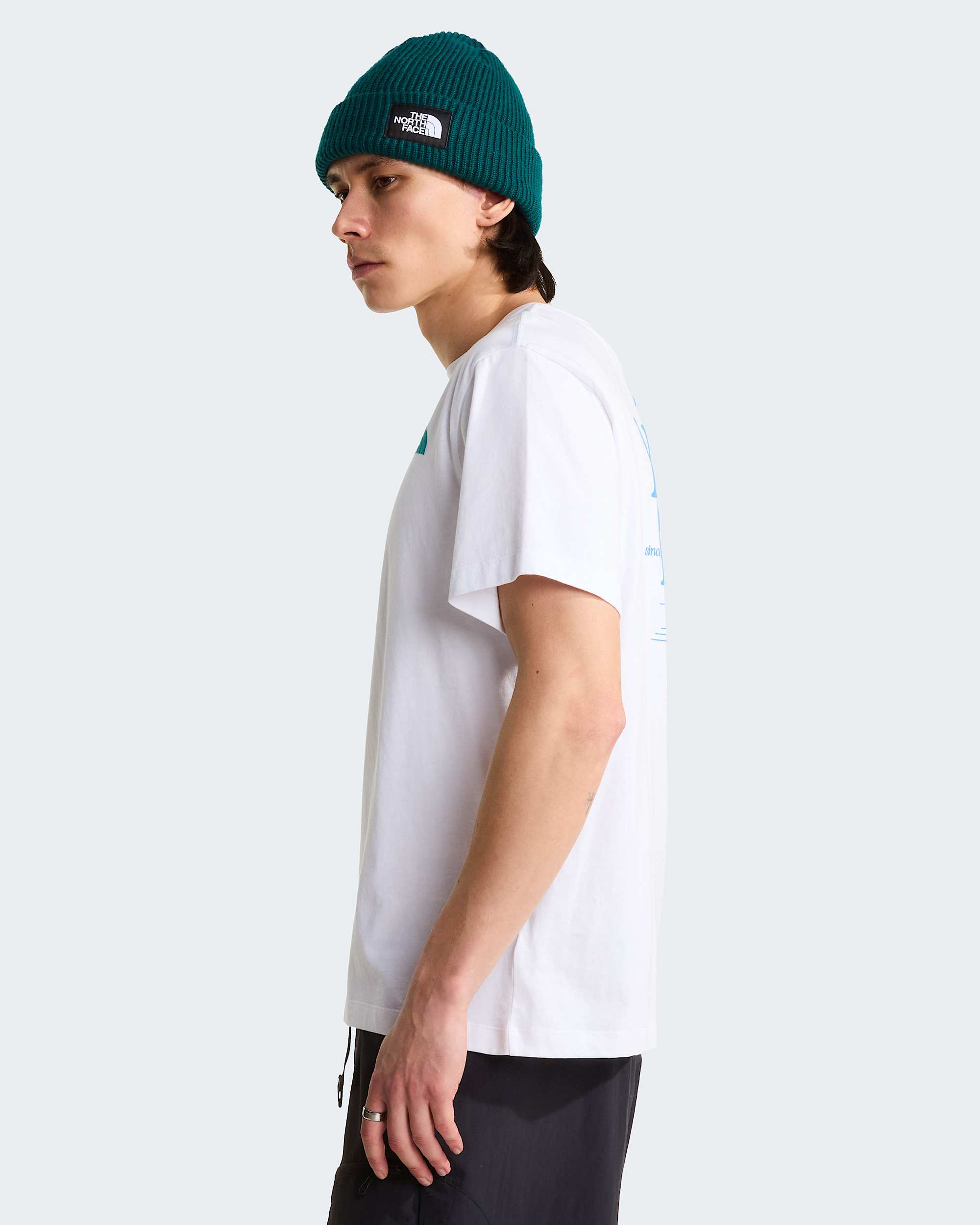 Retro Trail Graphic T-Shirt in Relaxed Fit Herren – TNF White