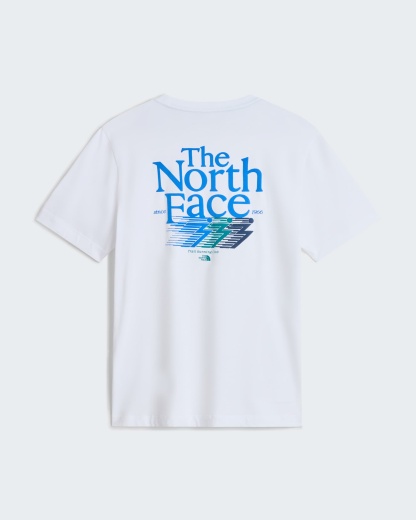 Retro Trail Graphic T-Shirt in Relaxed Fit Herren – TNF White