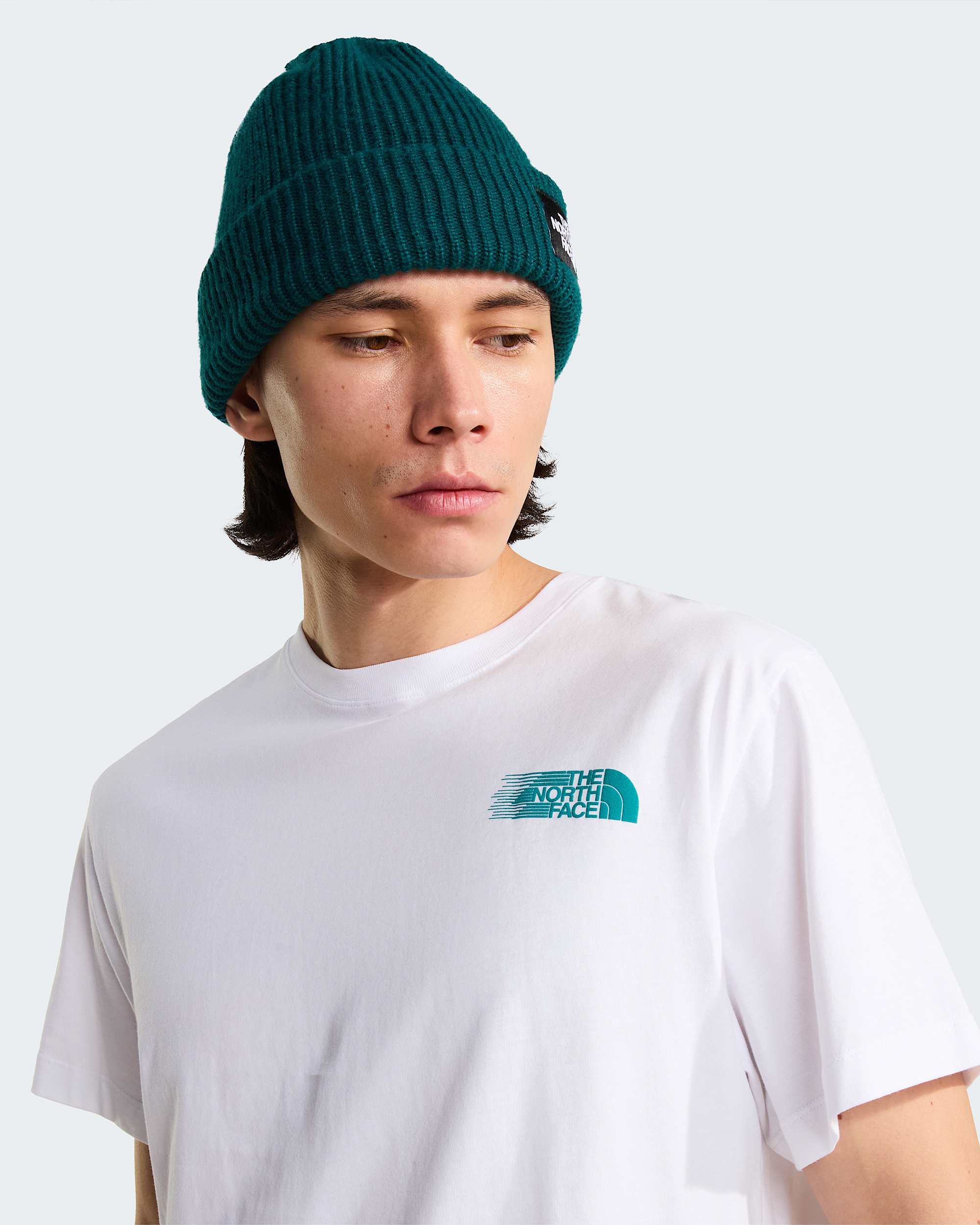 Retro Trail Graphic T-Shirt in Relaxed Fit Herren – TNF White