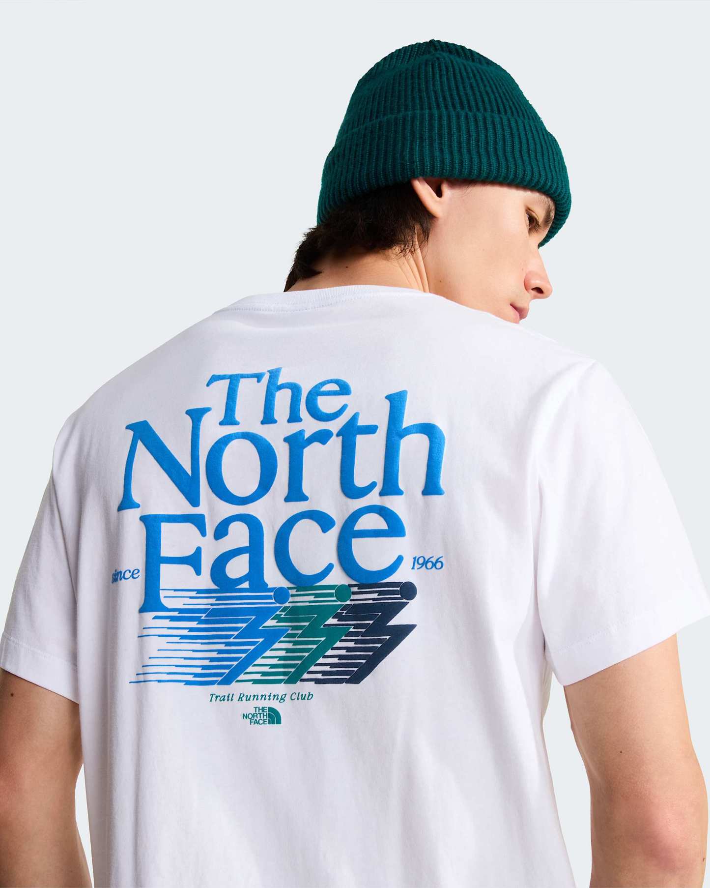 Retro Trail Graphic T-Shirt in Relaxed Fit Herren – TNF White