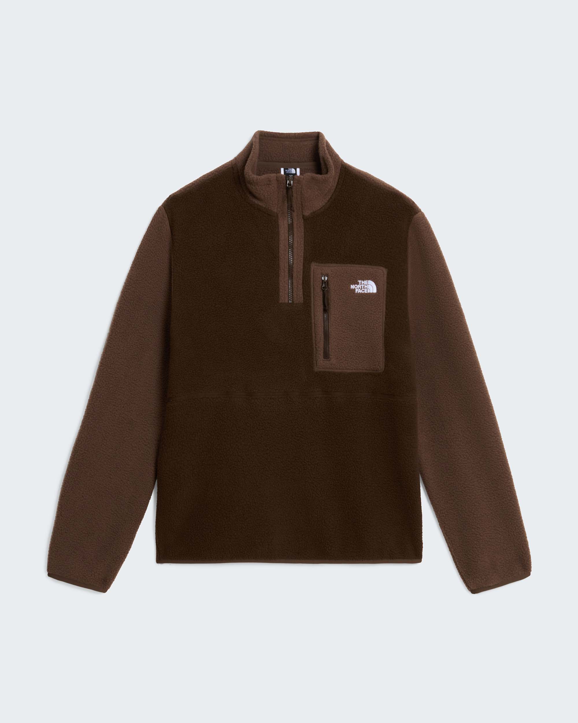Yumiori Fleecejacke mit 1/4-langem RV für Herren – Dark Chestnut-Smokey Brown