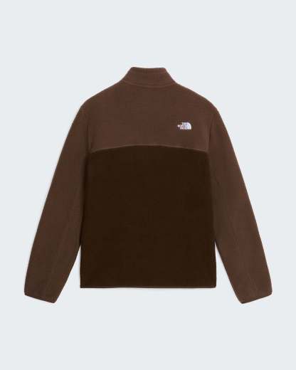Yumiori Fleecejacke mit 1/4-langem RV für Herren – Dark Chestnut-Smokey Brown