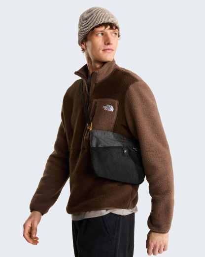 Yumiori Fleecejacke mit 1/4-langem RV für Herren – Dark Chestnut-Smokey Brown
