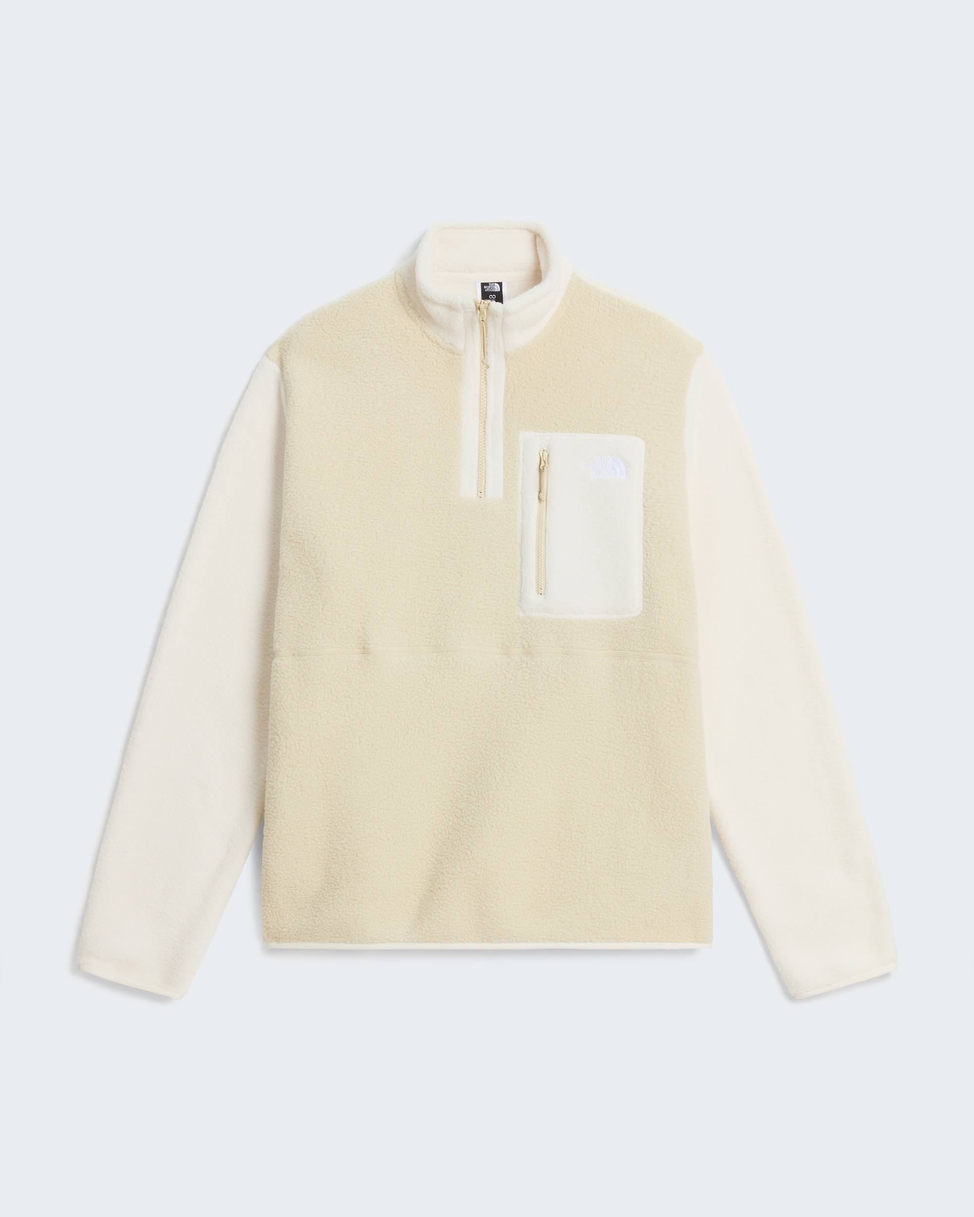 Yumiori Fleecejacke mit 1/4-langem RV für Herren – Desert Stone-White Dune