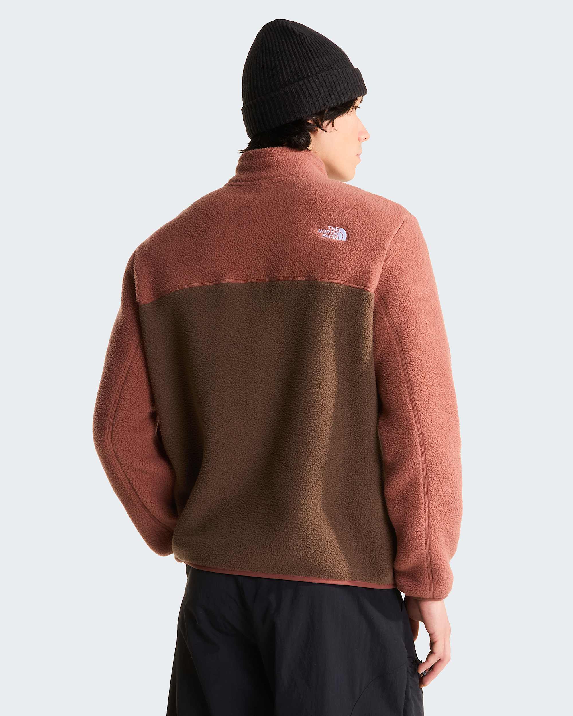 Yumiori Fleecejacke mit 1/4-langem RV für Herren – Smokey Brown-Copper Silt