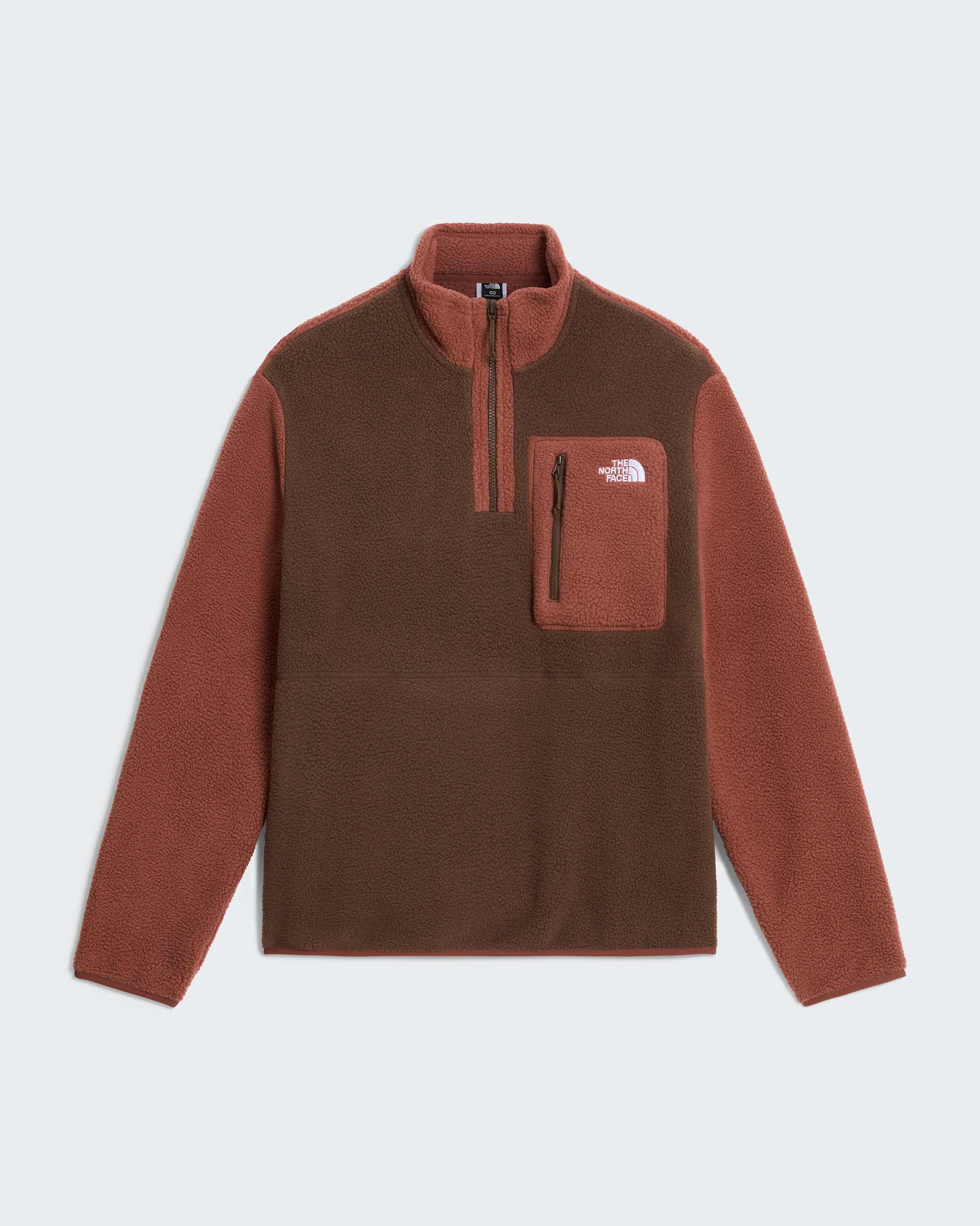 Yumiori Fleecejacke mit 1/4-langem RV für Herren – Smokey Brown-Copper Silt
