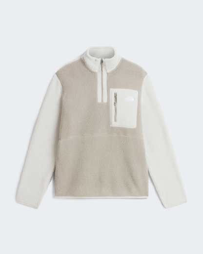 Yumiori Fleecejacke mit 1/4-langem RV für Herren – Stone Slab-Cumulus Cloud