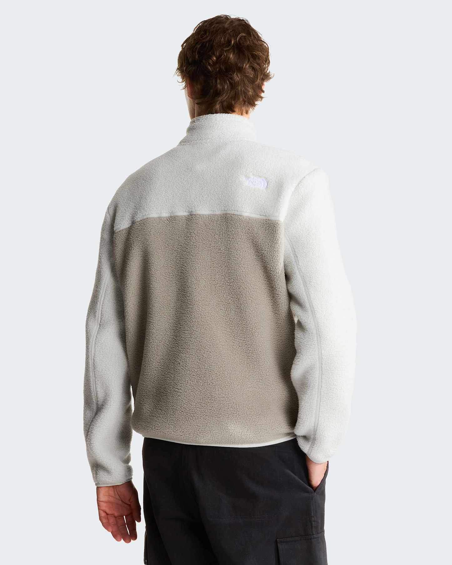 Yumiori Fleecejacke mit 1/4-langem RV für Herren – Stone Slab-Cumulus Cloud