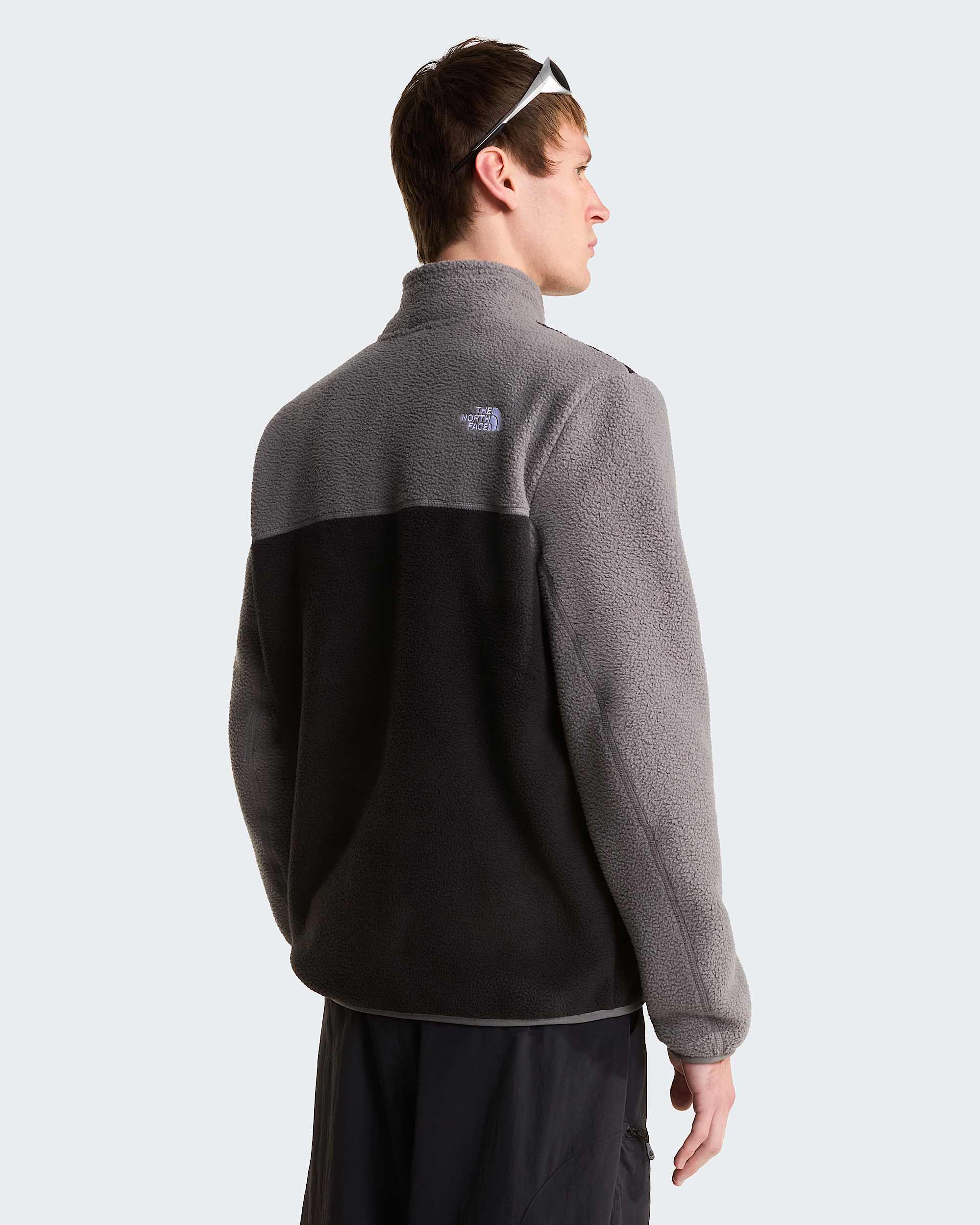 Yumiori Fleecejacke mit 1/4-langem RV für Herren – TNF Black-Smoked Pearl