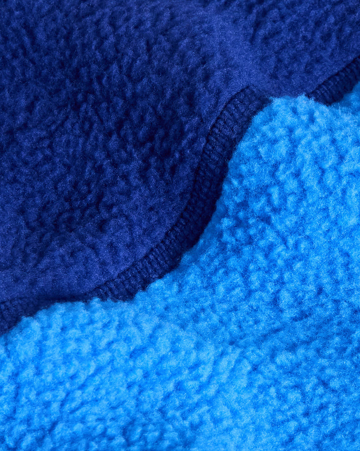Yumiori Fleecejacke mit durchgehendem RV für Herren – Active Blue-Bold Blue