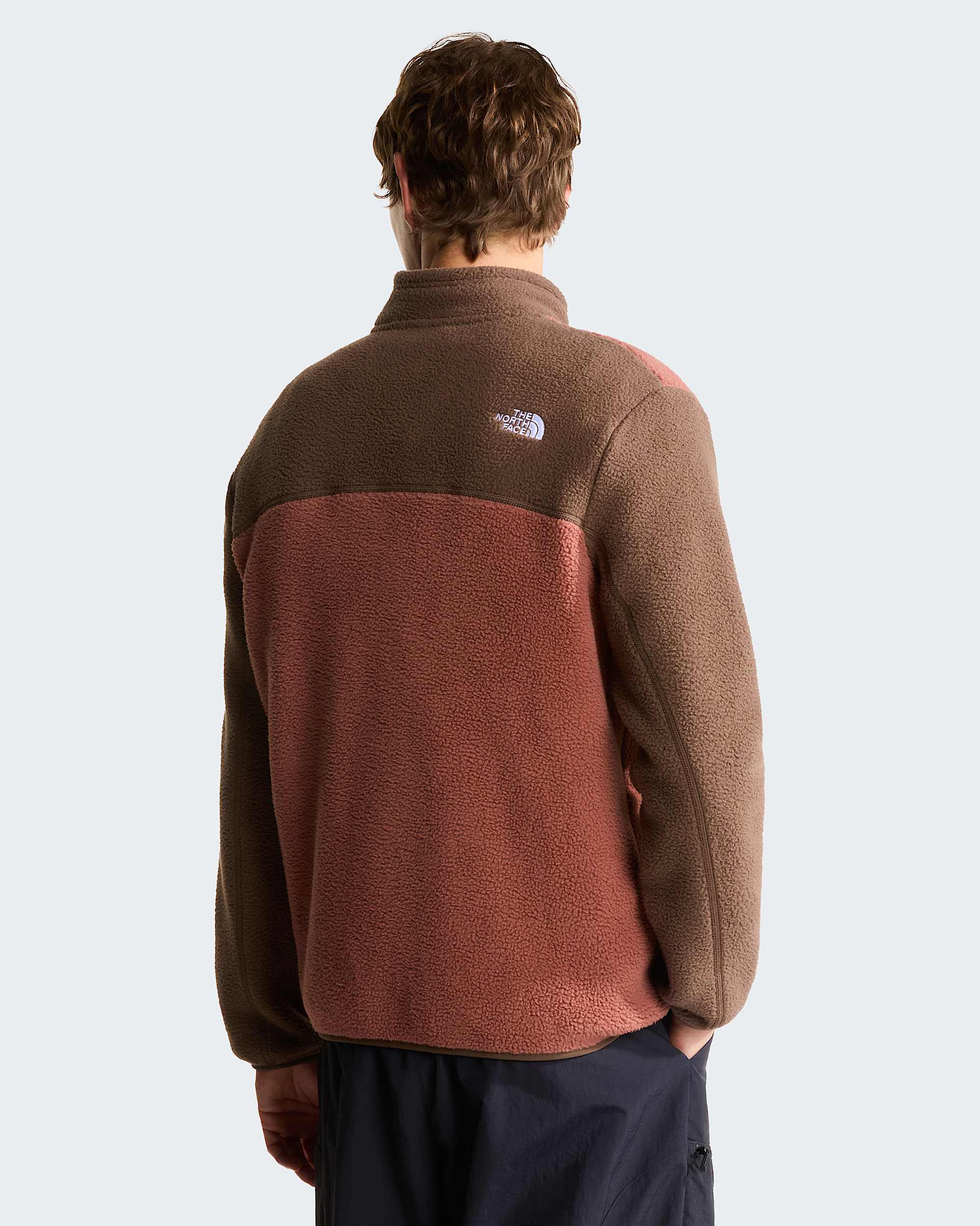Yumiori Fleecejacke mit durchgehendem RV für Herren – Copper Silt-Smokey Brown