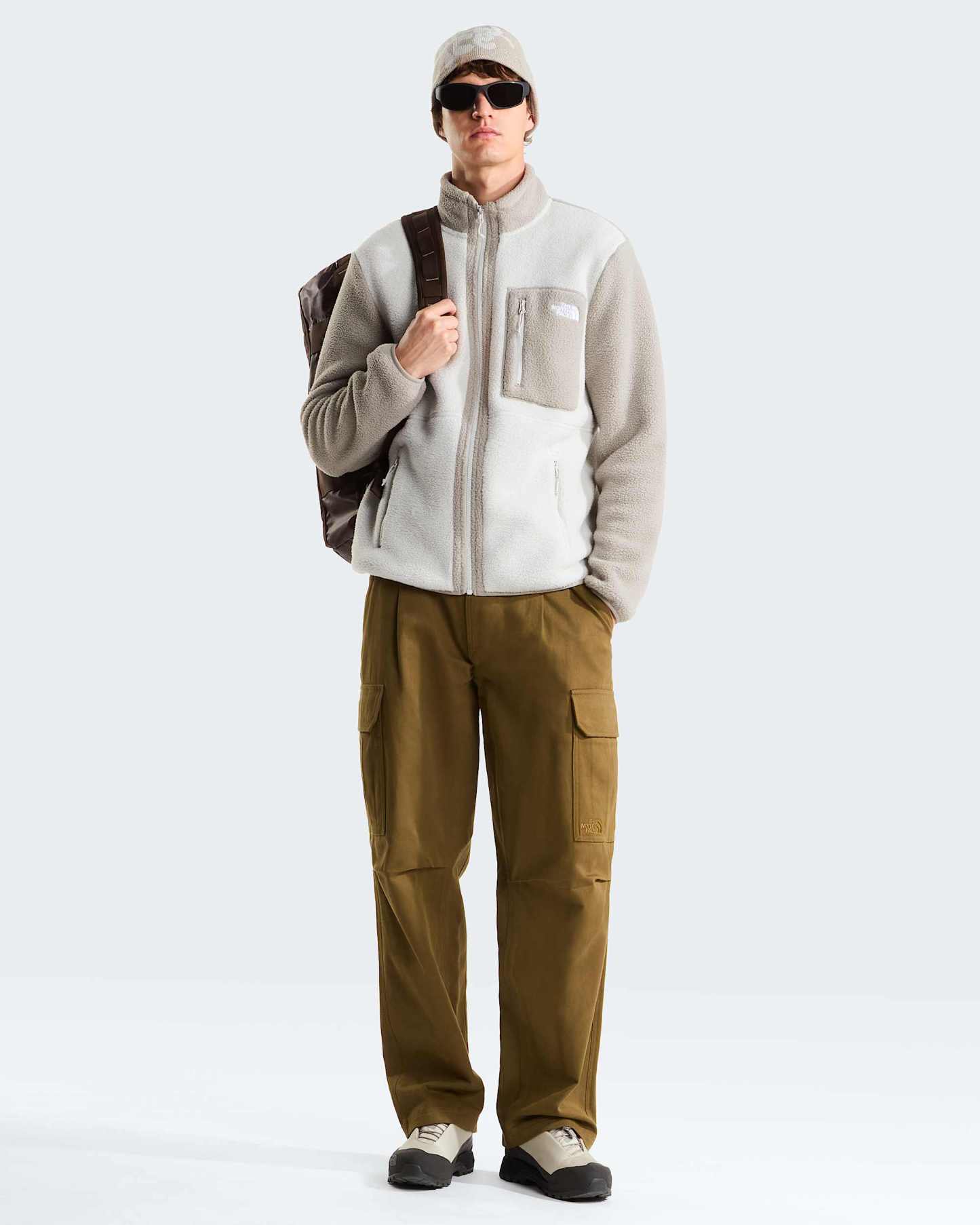 Yumiori Fleecejacke mit durchgehendem RV für Herren – Cumulus Cloud-Stone Slab