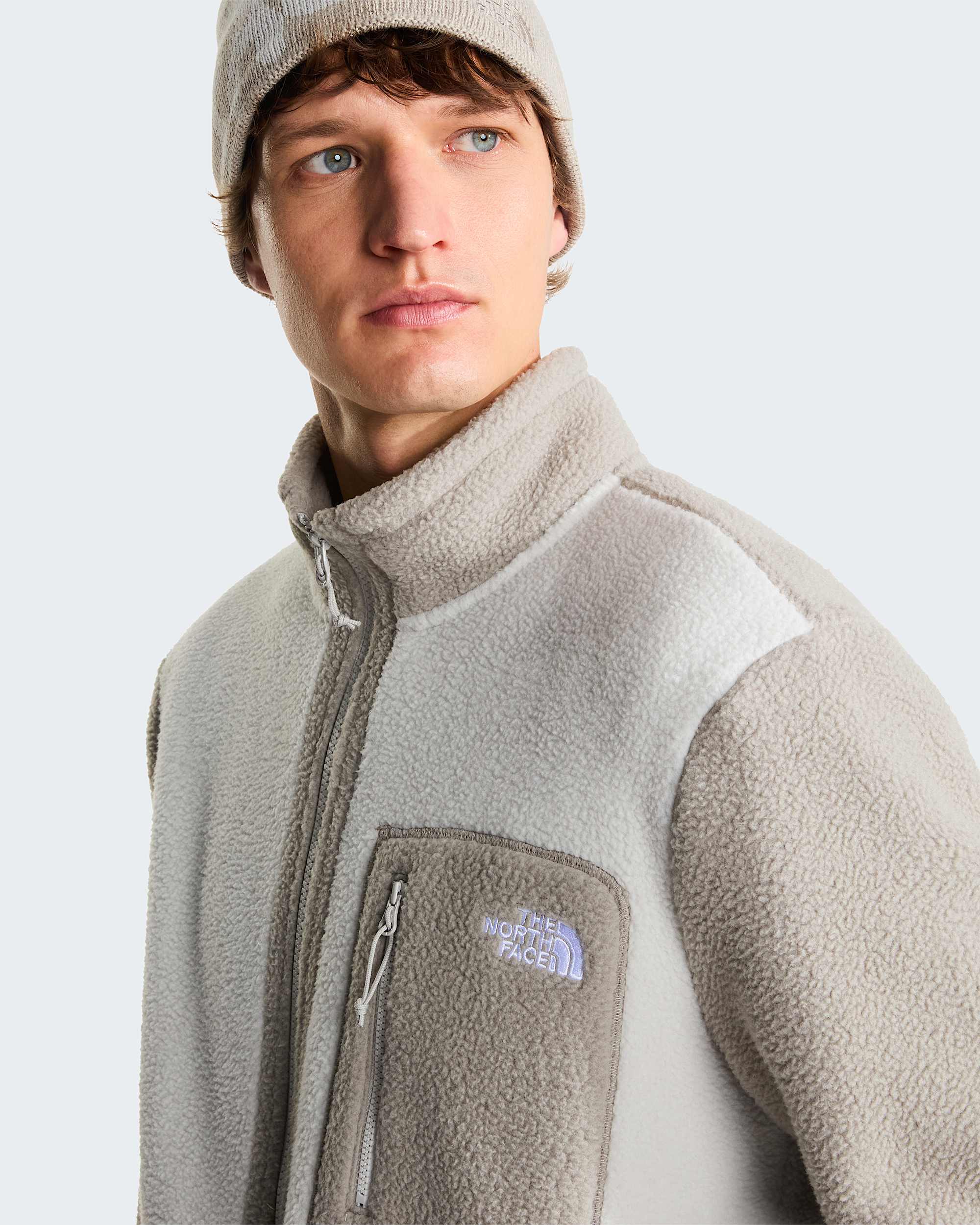 Yumiori Fleecejacke mit durchgehendem RV für Herren – Cumulus Cloud-Stone Slab