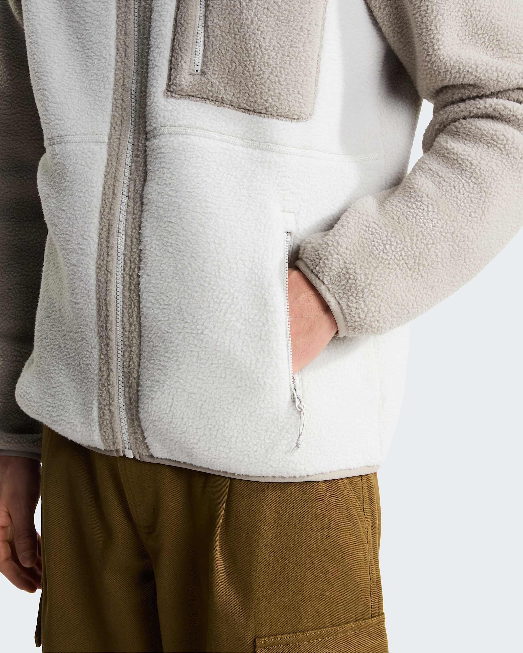 Yumiori Fleecejacke mit durchgehendem RV für Herren – Cumulus Cloud-Stone Slab