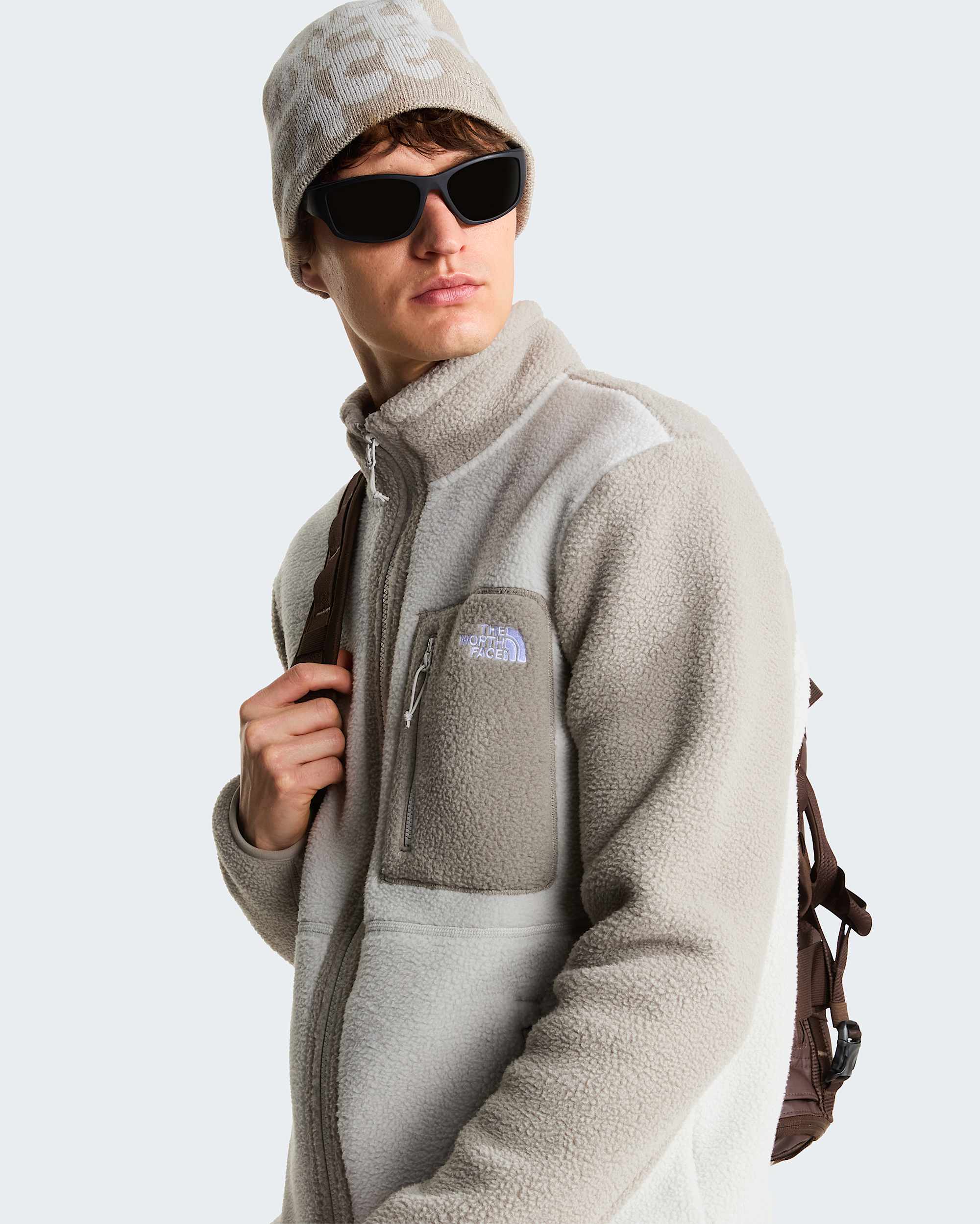 Yumiori Fleecejacke mit durchgehendem RV für Herren – Cumulus Cloud-Stone Slab