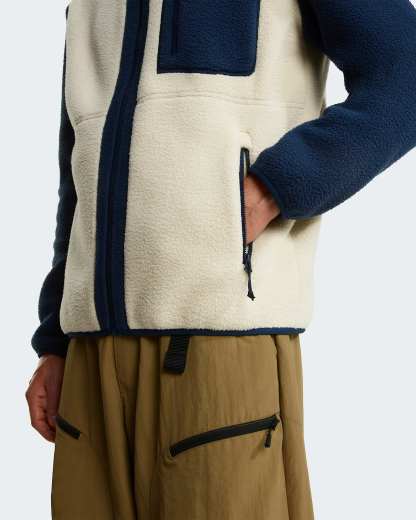 Yumiori Fleecejacke mit durchgehendem RV für Herren – Desert Stone-Summit Navy-Summit Navy