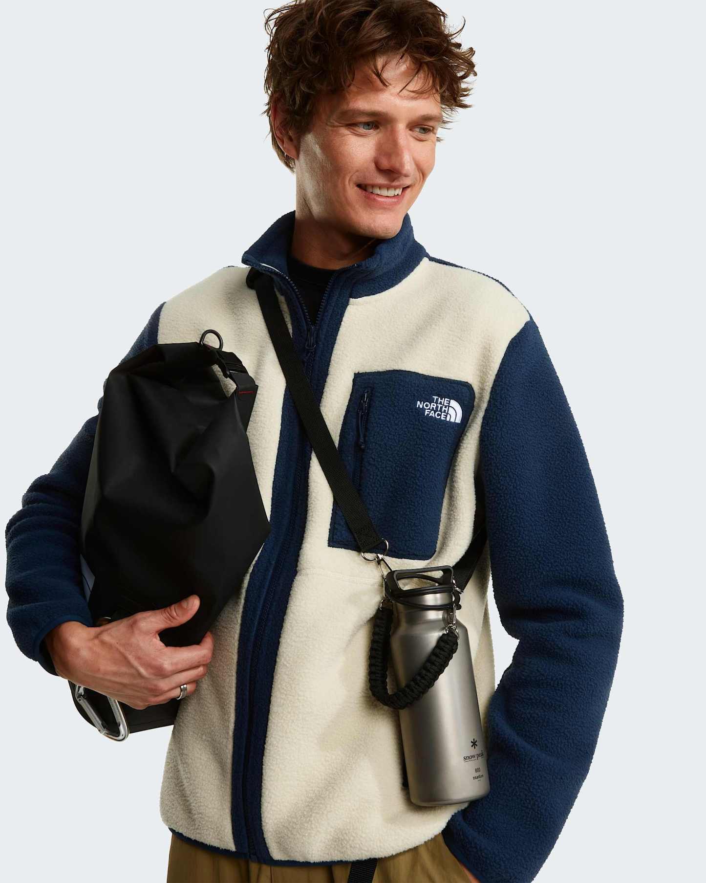 Yumiori Fleecejacke mit durchgehendem RV für Herren – Desert Stone-Summit Navy-Summit Navy