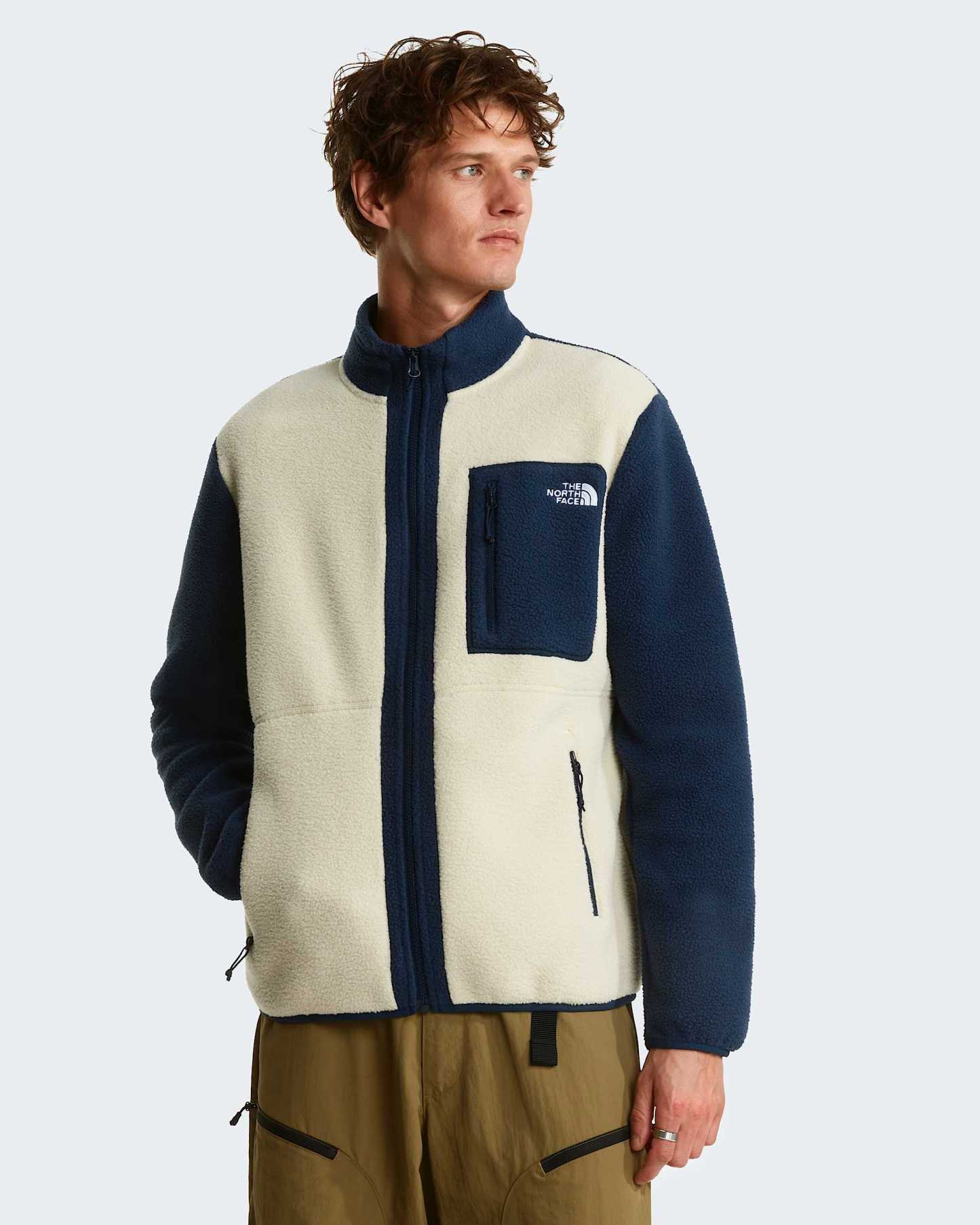 Yumiori Fleecejacke mit durchgehendem RV für Herren – Desert Stone-Summit Navy-Summit Navy